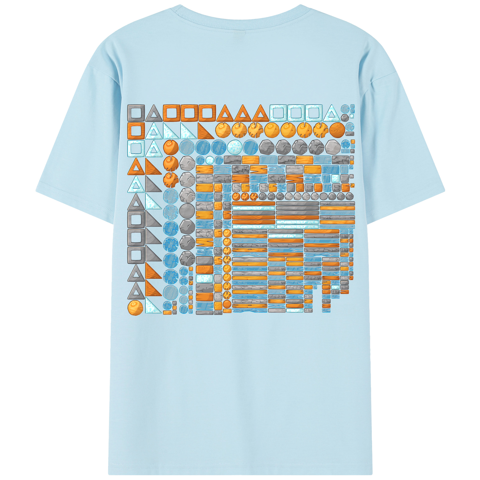 （画像用） Angry Birds アングリーバード 綿100％半袖Tシャツ（背面プリント）